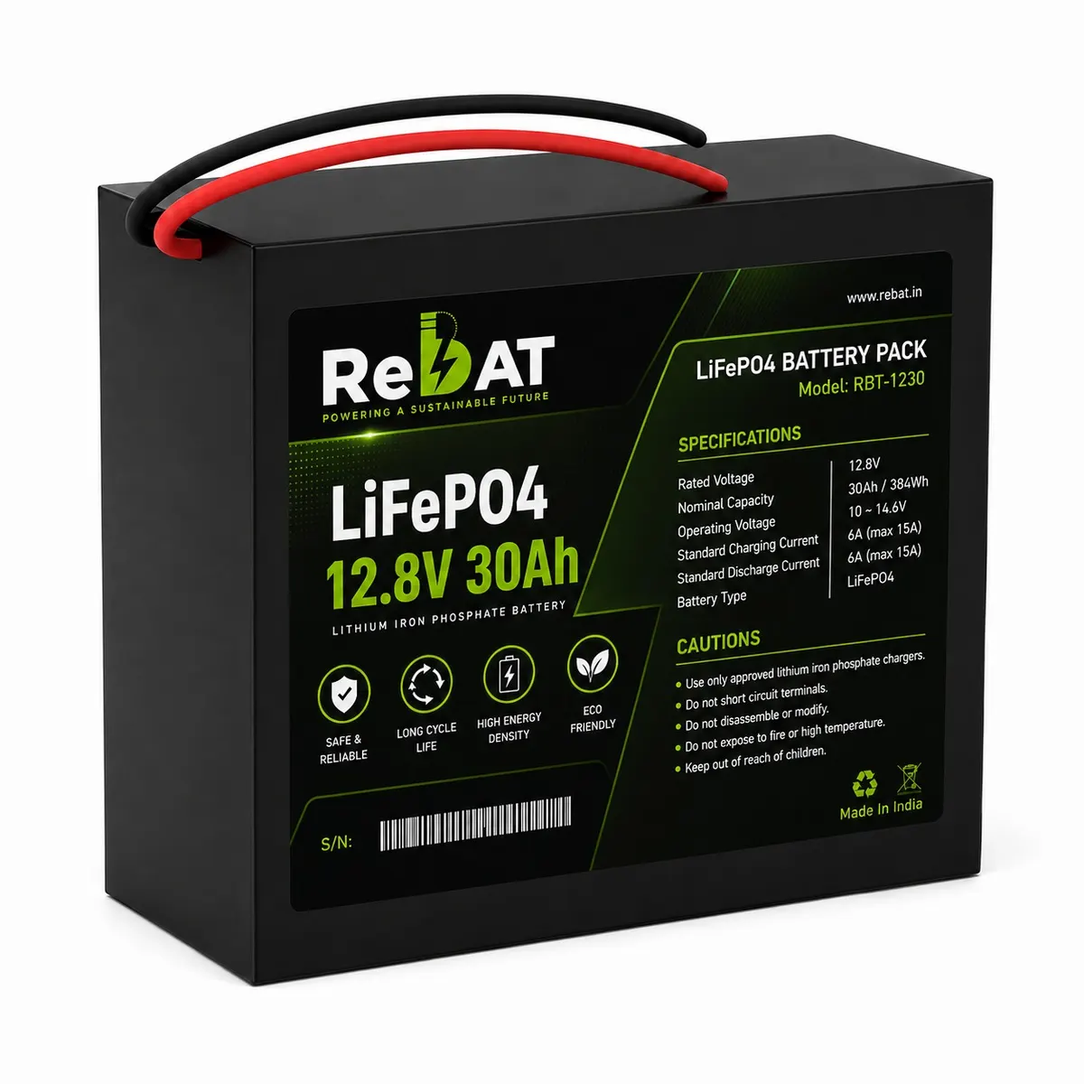 ReBAT 12.8V 30Ah battery pack