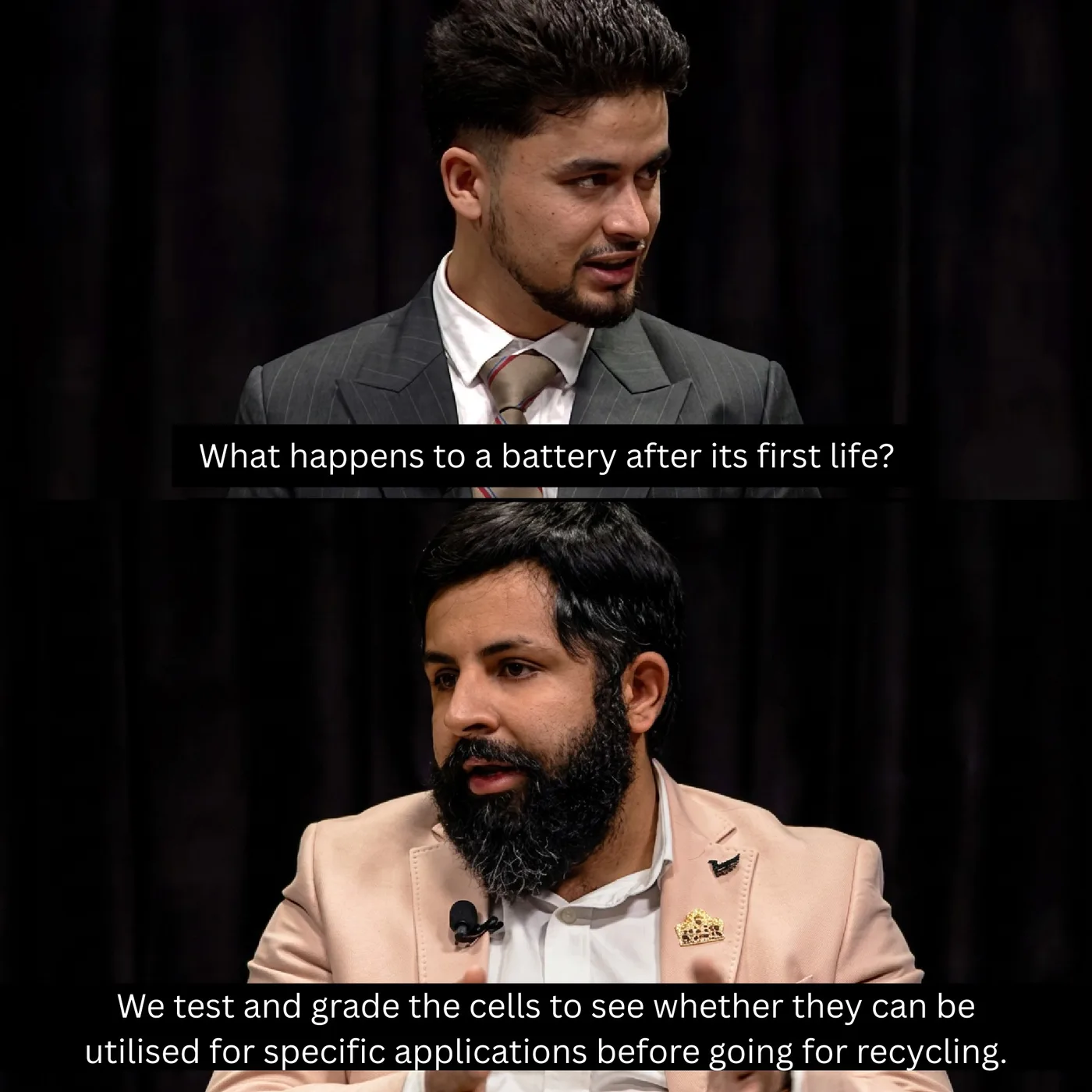 Karan Khurana in conversation during the EV and battery recycling panel discussion.