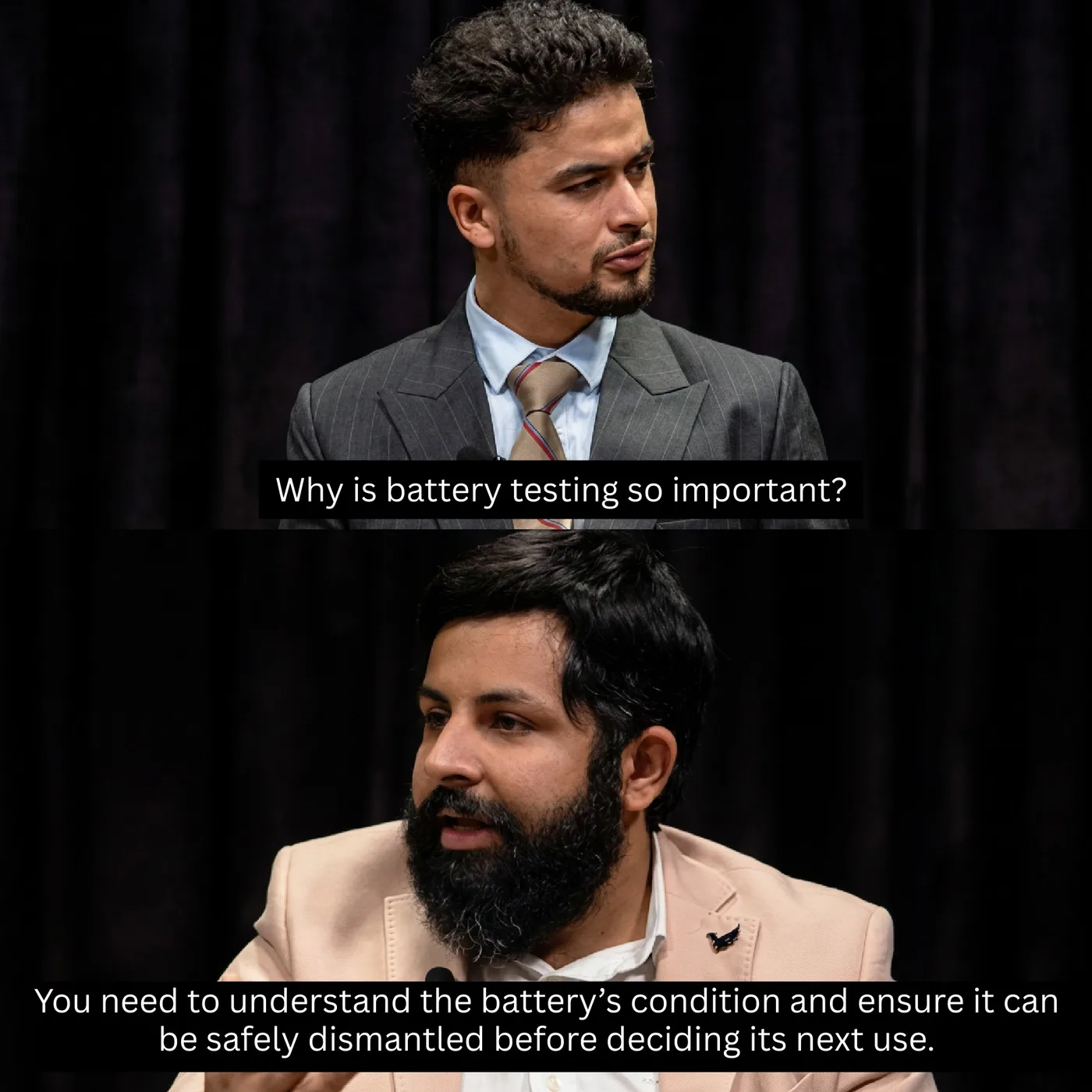 Karan Khurana in conversation during the EV and battery recycling panel discussion.